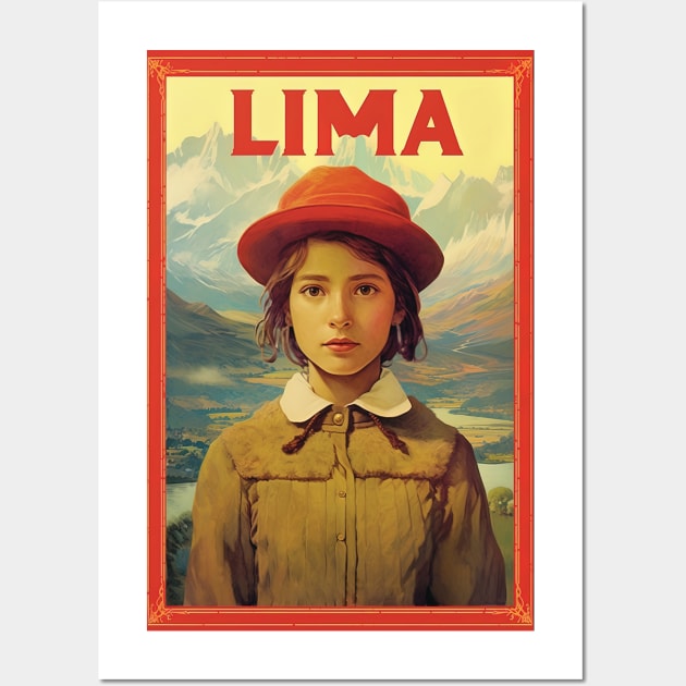 Lima, Peru, Travel Poster Wall Art by BokeeLee